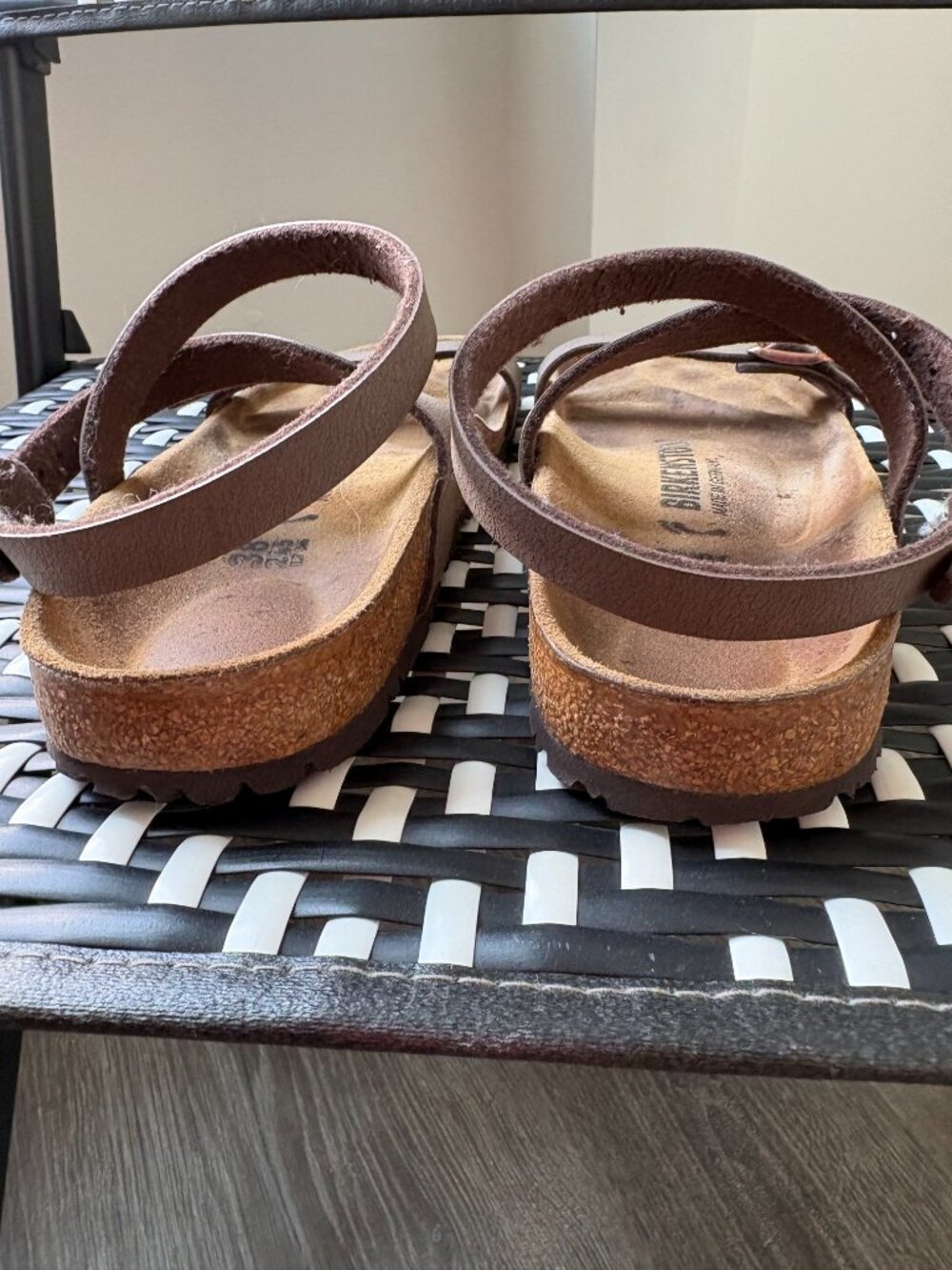 Birkenstock Yara Mocha Brown Birko-Flor Ankle Strap Sandals Women's EU38 US7-7.5 - Picture 6 of 7